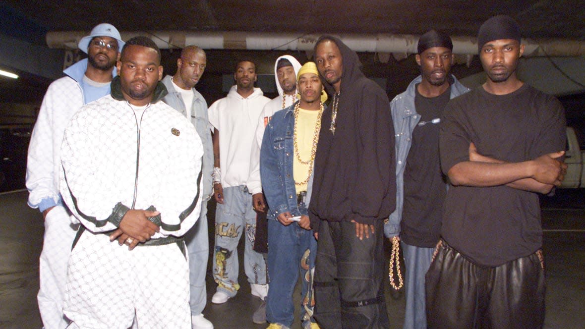 Wu-Tang Clan at the filming of their new video in Los Angeles. 9/18/00. (Photo by Kevin Winter/ImageDirect)