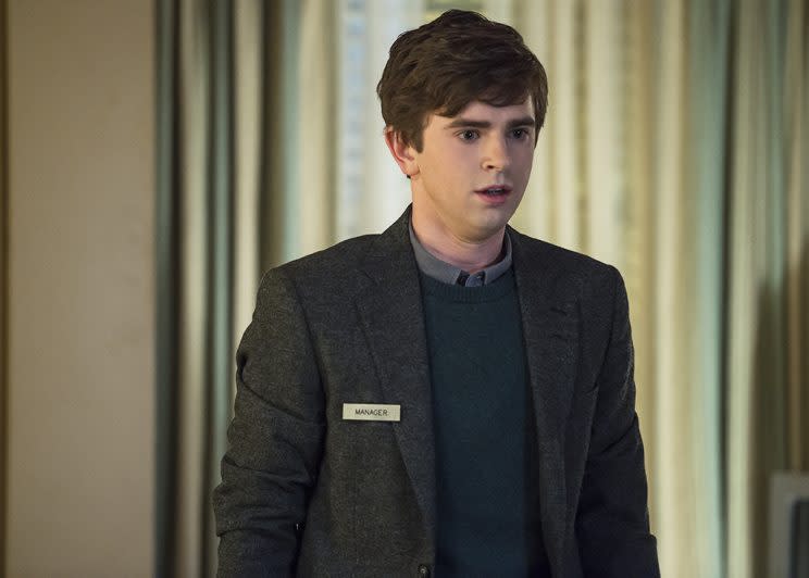 Freddie Highmore as Norman Bates in A&E’s ‘Bates Motel’. (Credit: Cate Cameron/A&E)