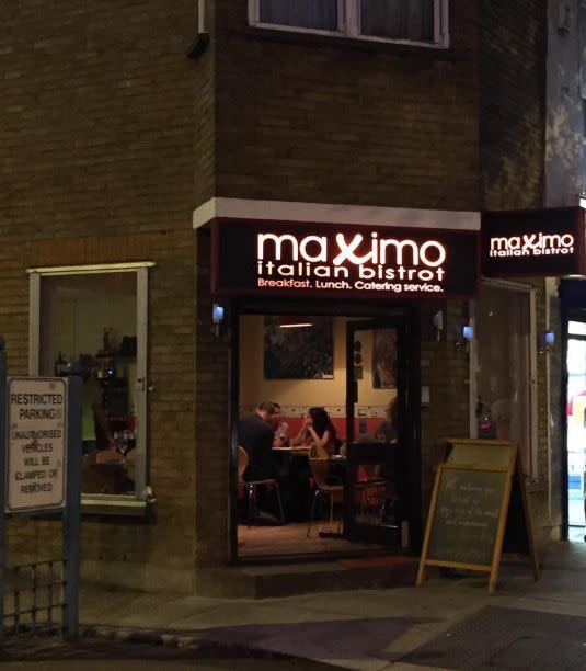 The TripAdvisor user complained he wasn't served cheese on his seafood dish. Source: TripAdvisor/ Maximo Italian Bistrot