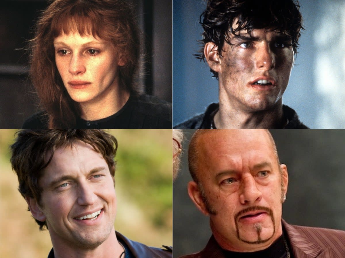 Clockwise from top right: Tom Cruise, Tom Hanks, Gerard Butler and Julia Roberts (Rex)