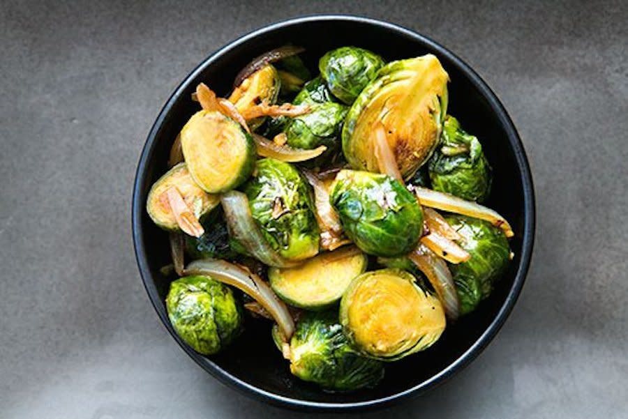 <strong>Get the <a href="http://www.simplyrecipes.com/recipes/hoisin_glazed_brussels_sprouts/" target="_blank">Hoisin Glazed Brussels Sprouts recipe</a> by Simply Recipes</strong>