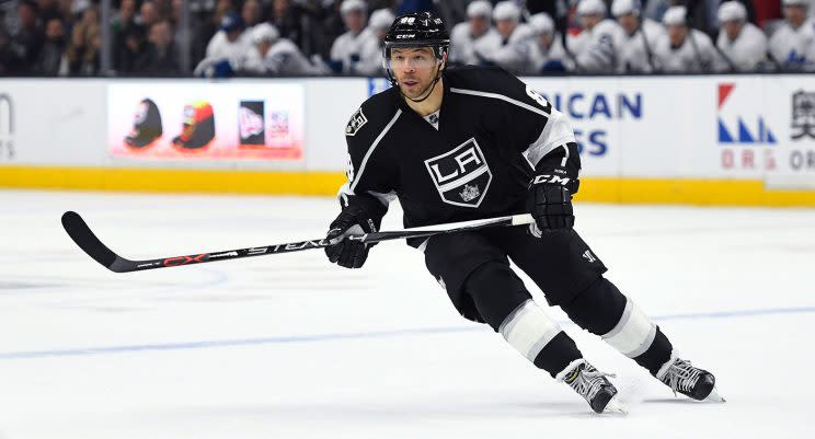 Los Angeles Kings right wing Jarome Iginla skates during the second period of the team’s NHL hockey game against the Toronto Maple Leafs. (Mark J. Terrill/AP)