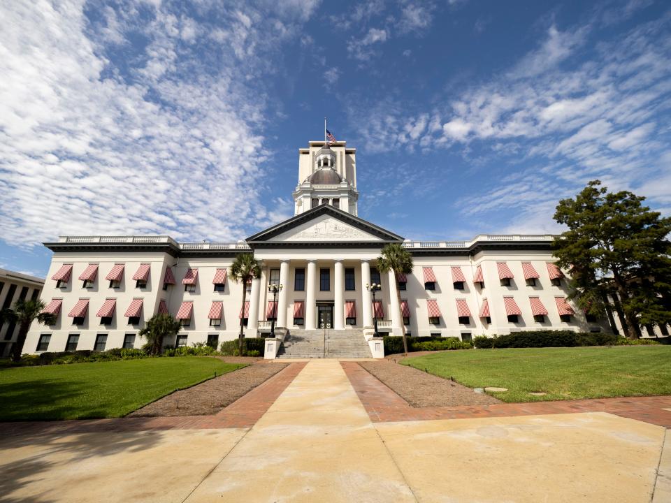 The Florida Capitol Complex, located in Tallahassee, Fla., is seen on Sept. 23, 2020.