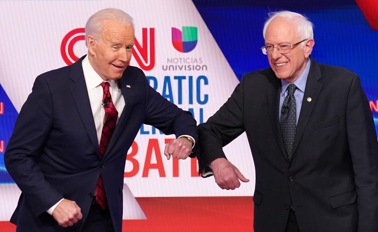 A group of former top aides to Vermont Sen. Bernie Sanders is running a super PAC that's trying to rally progressive support for Democratic presidential nominee Joe Biden, who defeated Sanders in the presidential primaries. (Photo: Kevin Lamarque / Reuters)