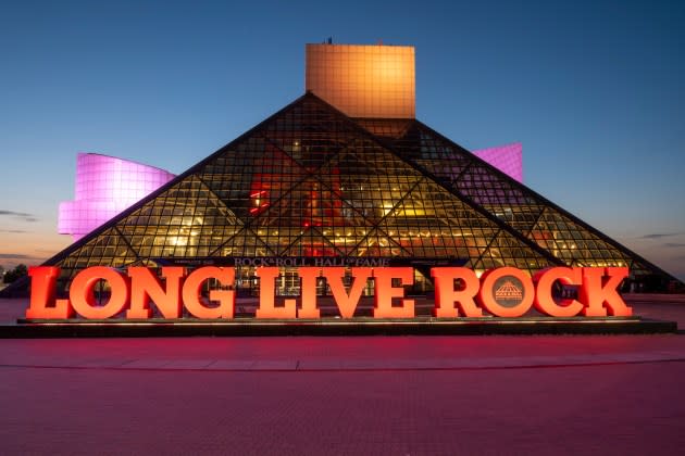 Rock & Roll Hall Of Fame Lit In CARE Colors For International Day Of The Girl - Credit: Duane Prokop/Getty Images for CARE USA