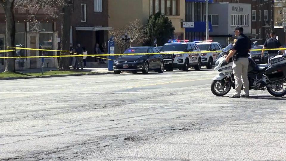 PHOTO: Police respond to a stabbing and shooting incident in Salt Lake City, Utah, March 19, 2024. (KTVX)