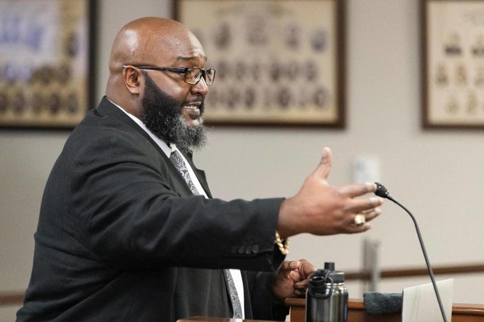 Department of Juvenile Justice Executive Director Freddie B. Pough speaks to the Joint Meeting of the Law Enforcement and Criminal Justice Subcommittee of the House Legislative Oversight Committee and the Senate Corrections and Penology Subcommittee on Thursday, May 20, 2021. Pough shared the challenges of providing a competitive wage for DJJ employees and attract new ones.