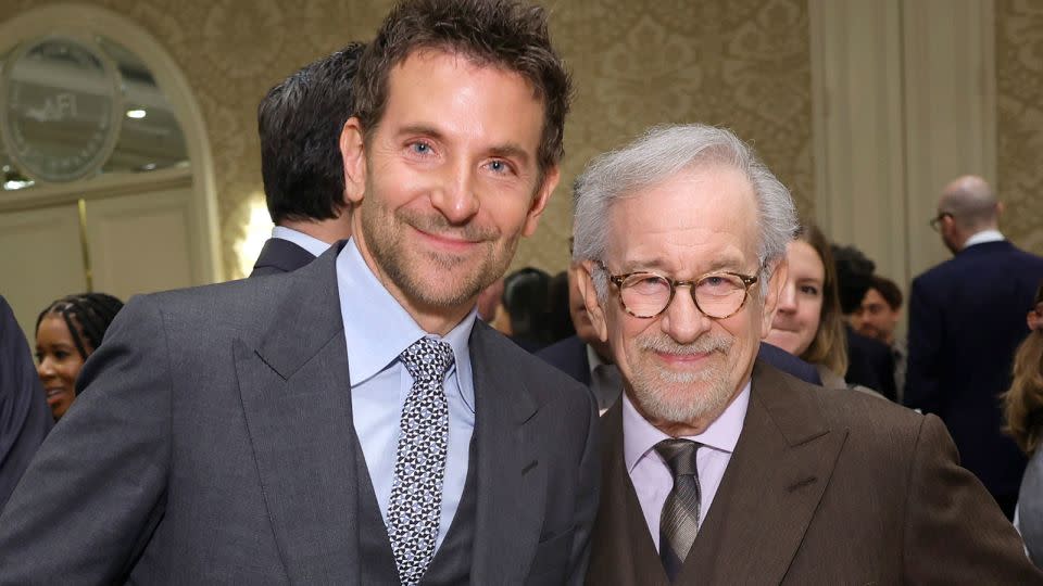 (From left) Bradley Cooper and Steven Spielberg in Los Angeles in January. - Stefanie Keenan/Getty Images/File