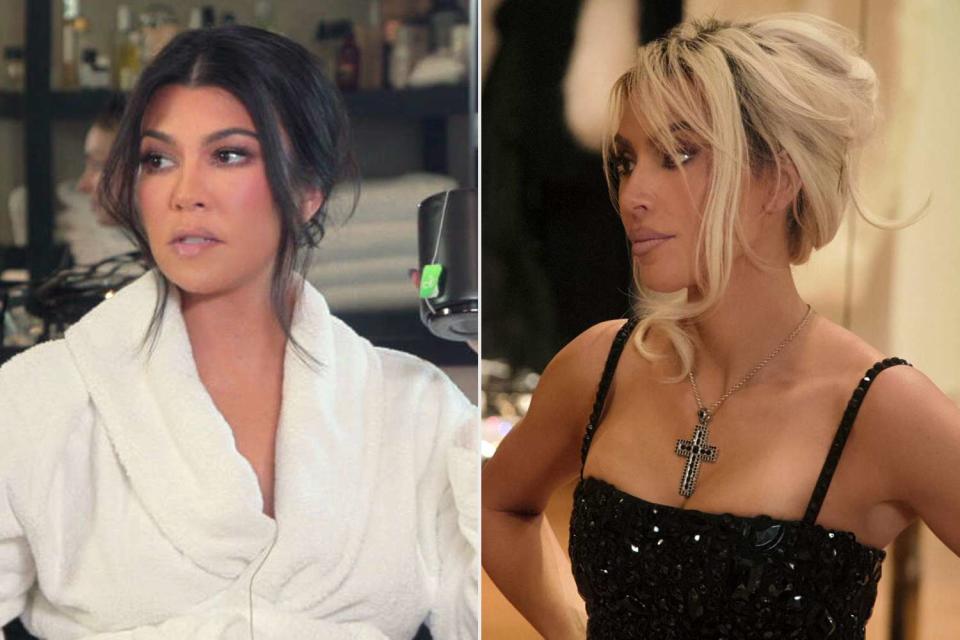 <  p>  Hulu <  /p>  Kourtney Kardashian (a sinistra) e Kim Kardashian