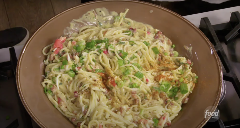 large plate of pasta