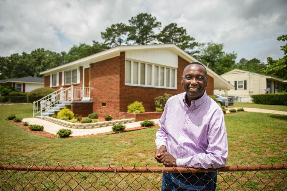 Charles Evans at his home on Fleetwood Drive in Savoy Heights.