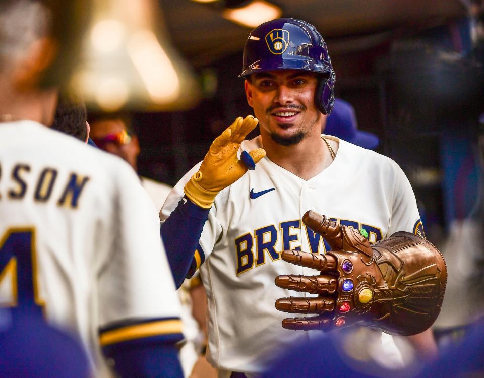 Willy Adames, who set a single-season home run record for a Brewers shortstop in 2022, will return to the club in 2023 after agreeing to a new contract.