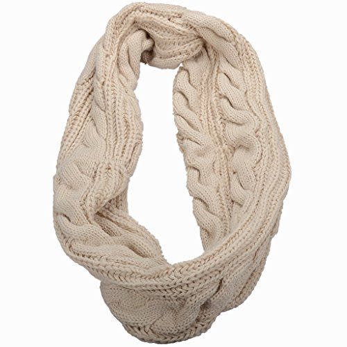 3) Womens Thick Ribbed Knit Winter Infinity Circle Loop Scarf