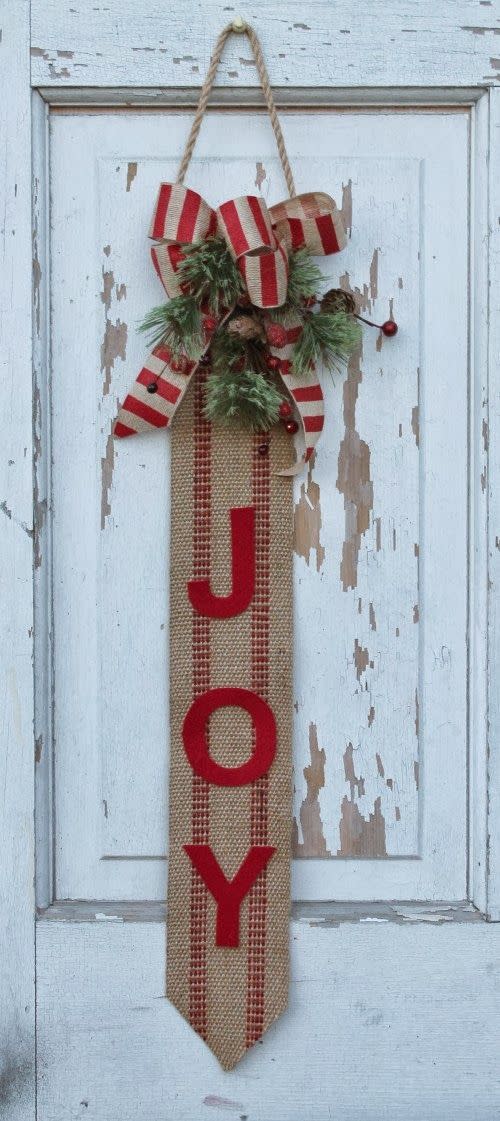 Burlap Front Door Decoration