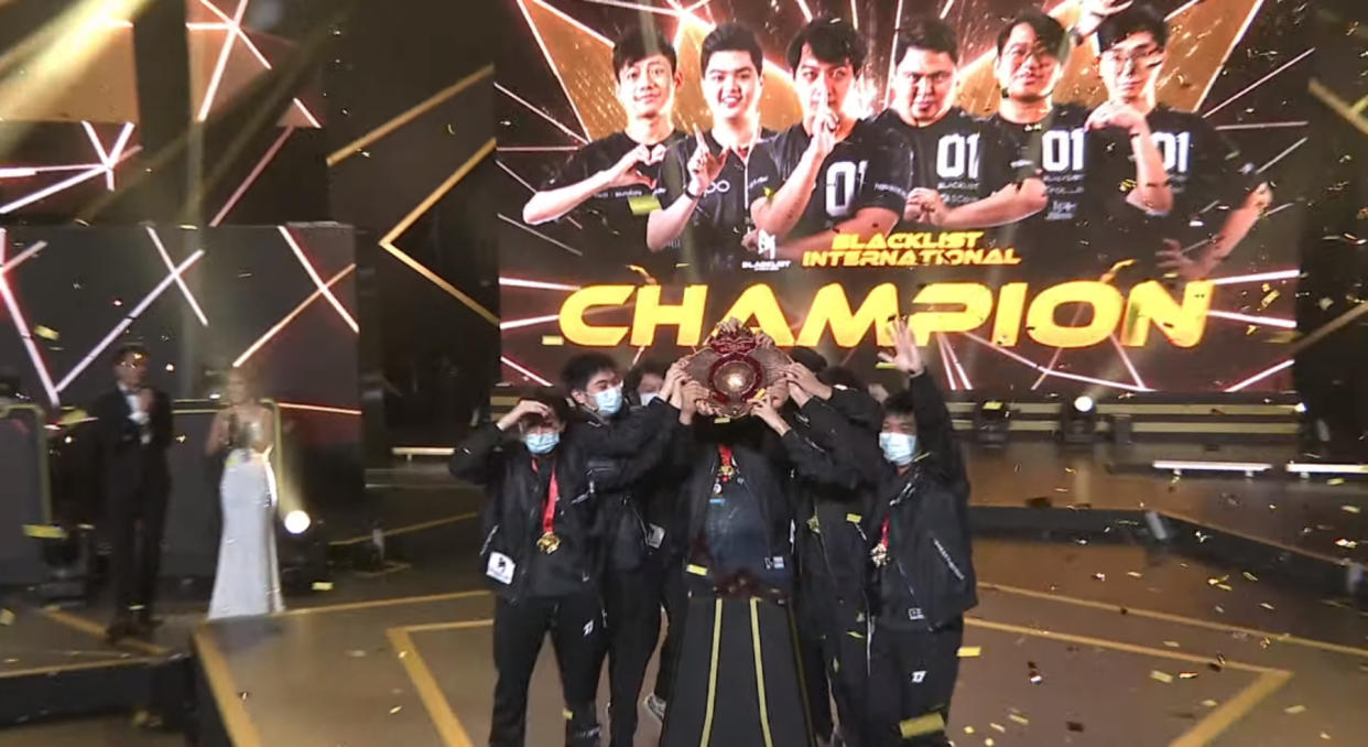 Blacklist International swept ONIC Philippines, 4-0, in the grand finals of the M3 World Championship to be crowned as the new Mobile Legends: Bang Bang world champions. (Screenshot courtesy of Moonton Games)