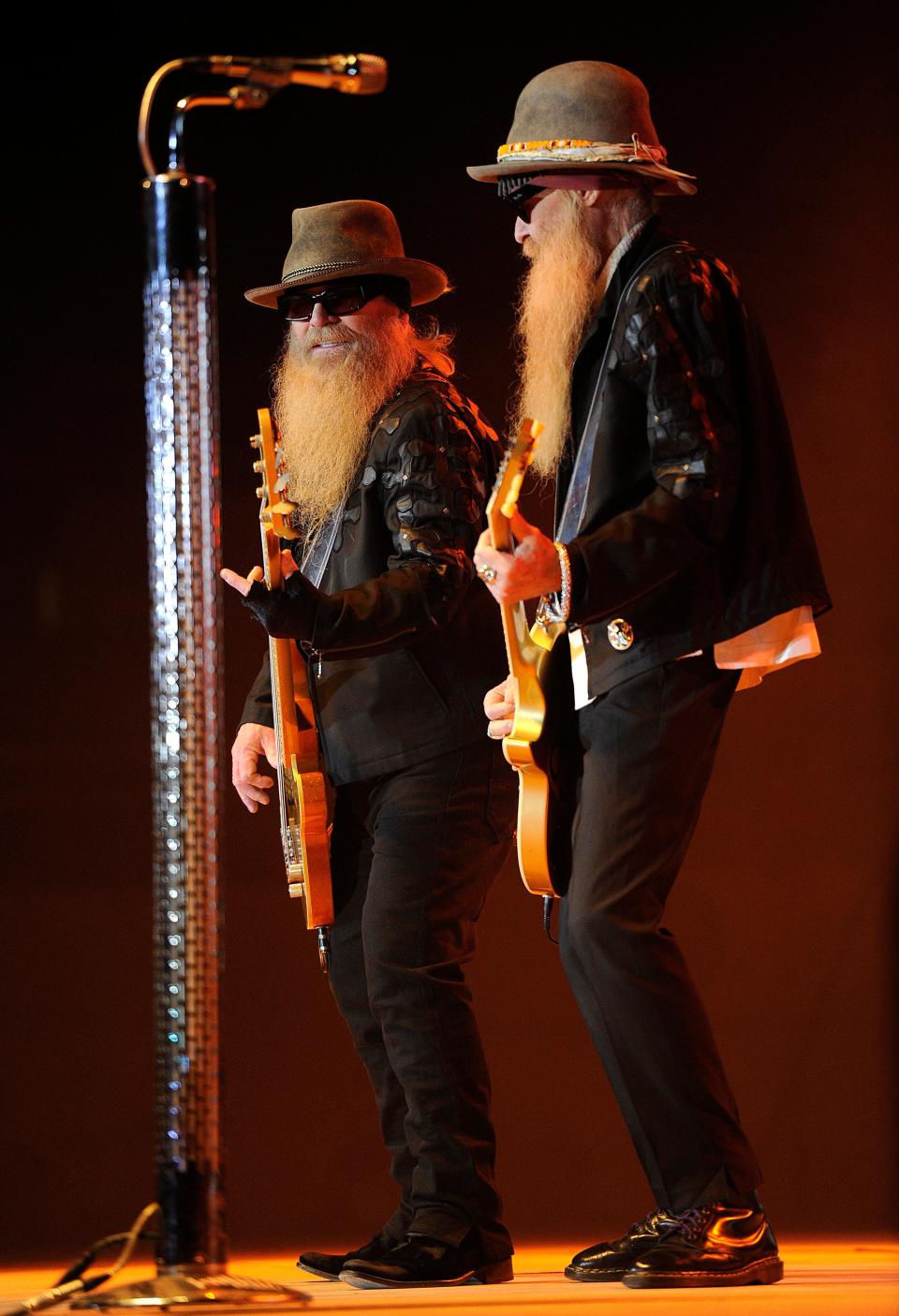 ZZ Top's Billy Gibbons (left) and Dusty Hill (right) perform during the band's concert Jan. 20, 2015, at the Taylor County Coliseum.