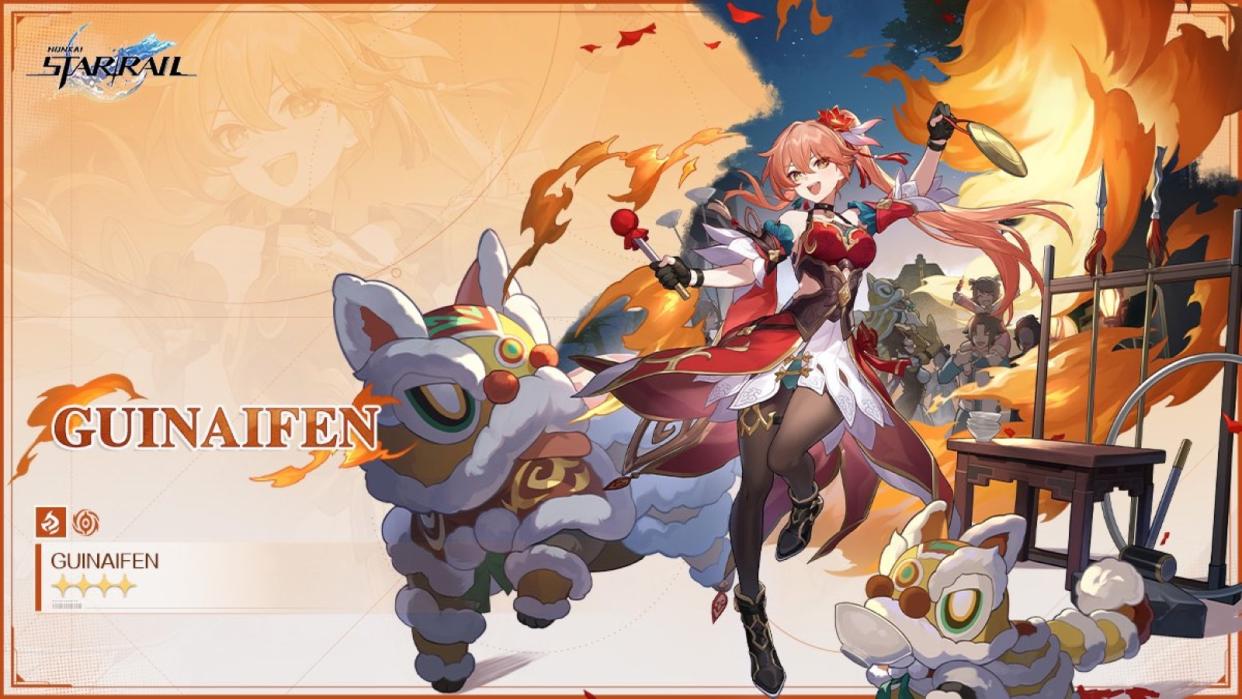 Honkai: Star Rail has revealed the Fire Nihility character Guinaifen as the new 4-star coming in version 1.4 in early October alongside the 5-stars Jingliu and Topaz. (Photo: HoYoverse)