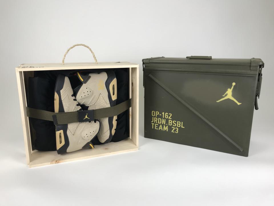 San Diego Padres star Manny Machado opens an exclusive pair of retro Air Jordan 6s that were gifted to 11 players around Major League Baseball.