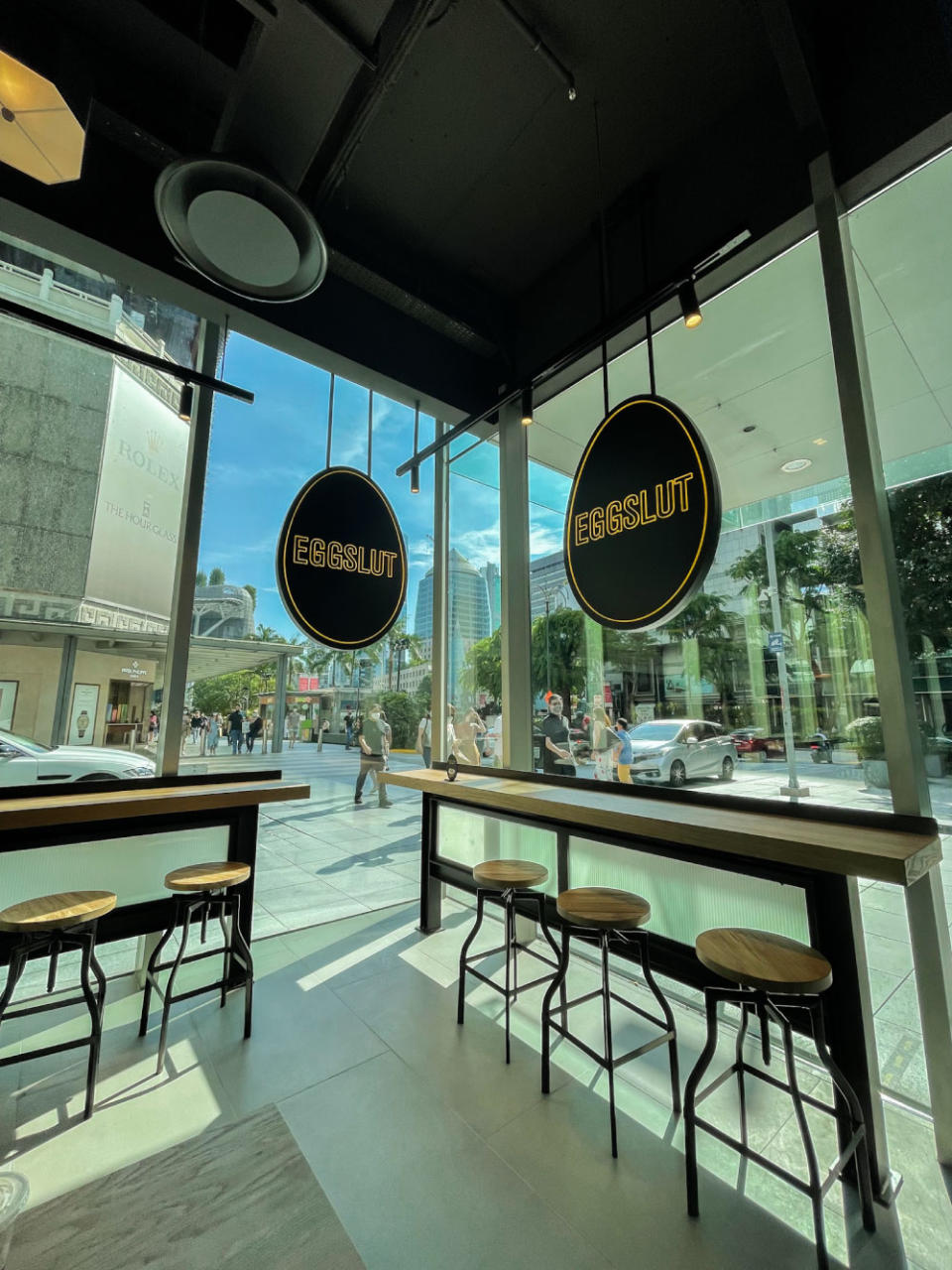 a shot of the eggslut restaurant interior