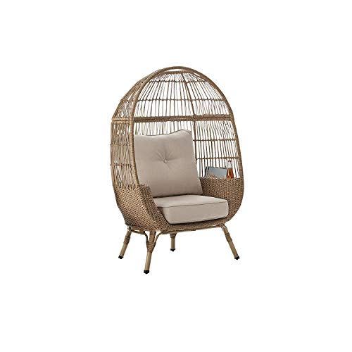 11) Outdoor Patio All-Weather Wicker Stationary Egg Chair