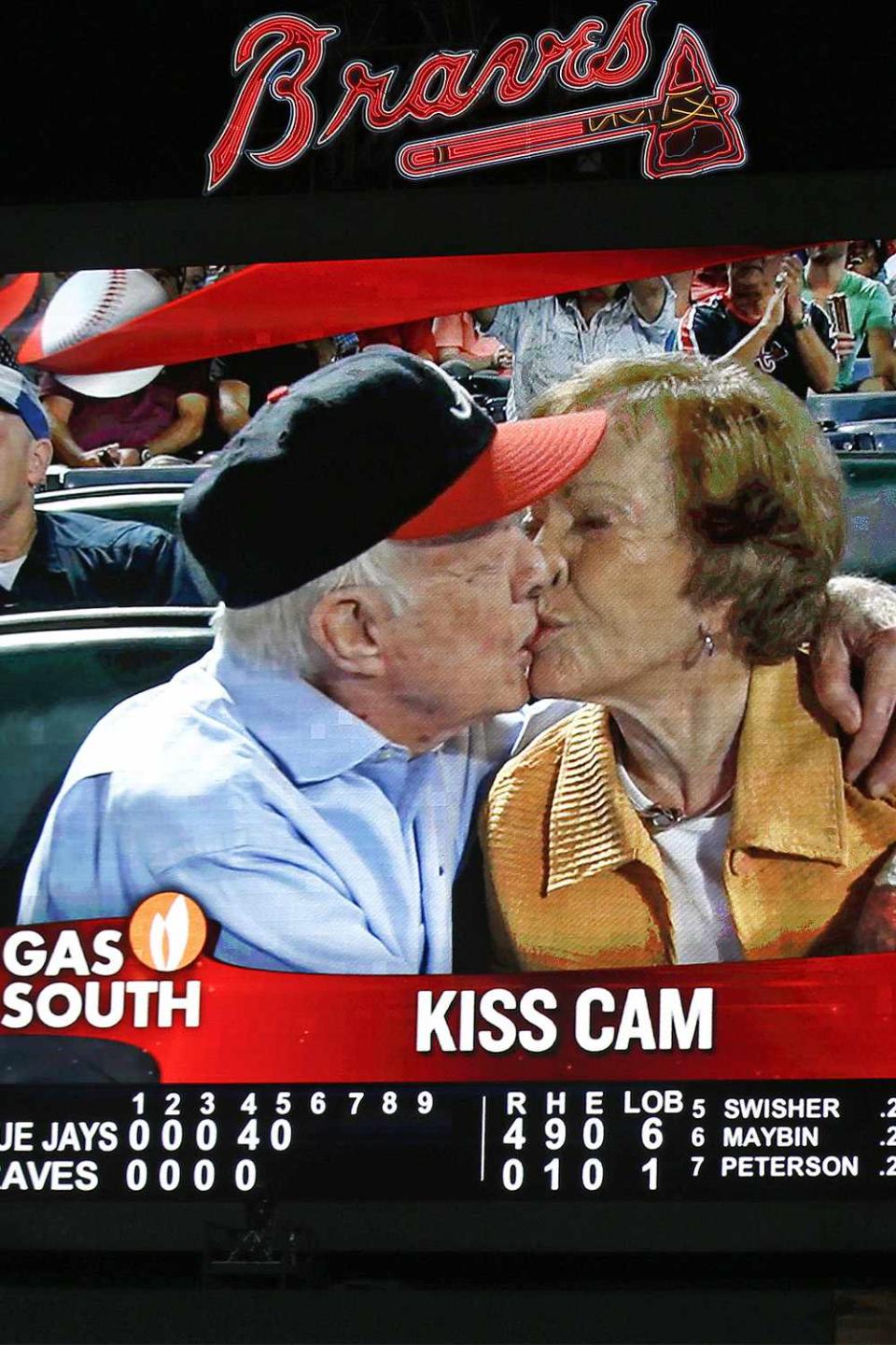 Rosalynn Carter Shares a Kiss