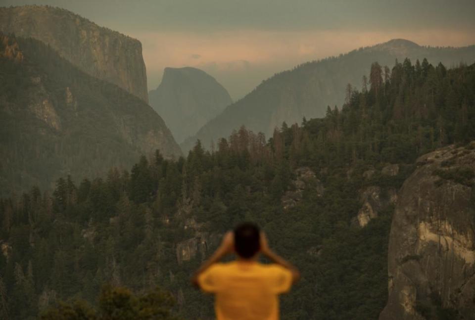 Smoke has clouded the air in Yosemite’s famous valley.