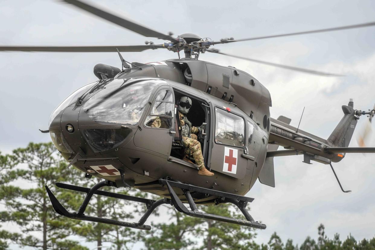 National Guard soldiers and airmen participate in PATRIOT South, emergency disaster response training at Camp Shelby in Hattiesburg, on March 3, 2020.
