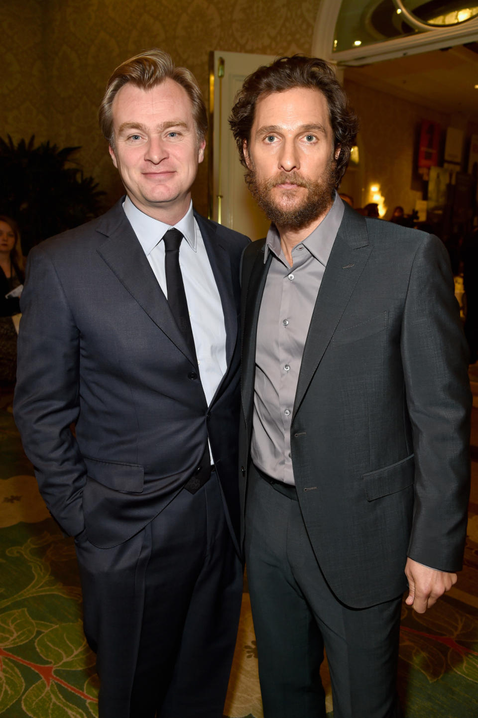 Matthew McConaughey and his director in the recent film “Interstellar,” Christopher Nolan, buddy up. 