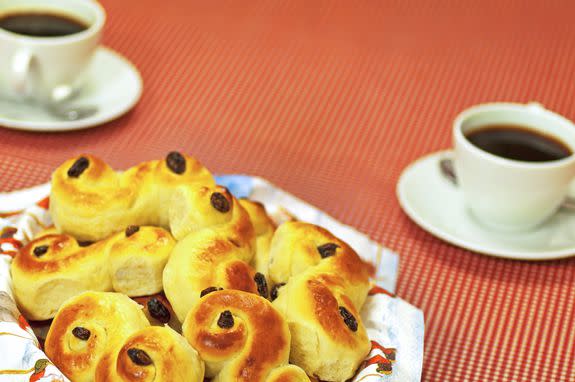 Coffee and Saffron buns.