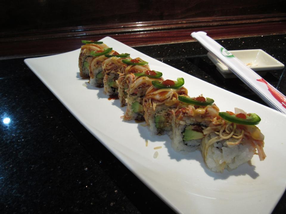 Oh My God roll at Blue Ginger Asian Fusion Bistro