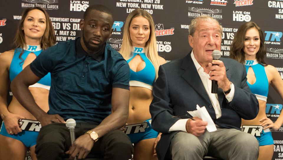 Terence Crawford and Bob Arum have their work cut out for them in 2018. (Photo by Bill Tompkins/Getty Images)