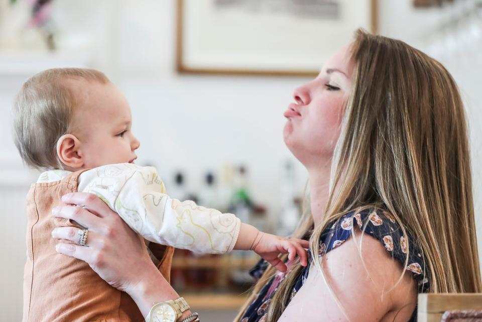 Shaylyn Gammon and son Finn. Gammon works for Blue Run Spirits as a Whiskey Director. She has a degree in Food Science and uses her nose and taste to help with the blending of whiskey. While pregnant, she didn't taste the spirits but used her nose to help decide which flavors and smell were good. "I think he will be proud," Shaylyn said of her son Finn, when he learns what his mother does to earn a living.  April 29, 2022