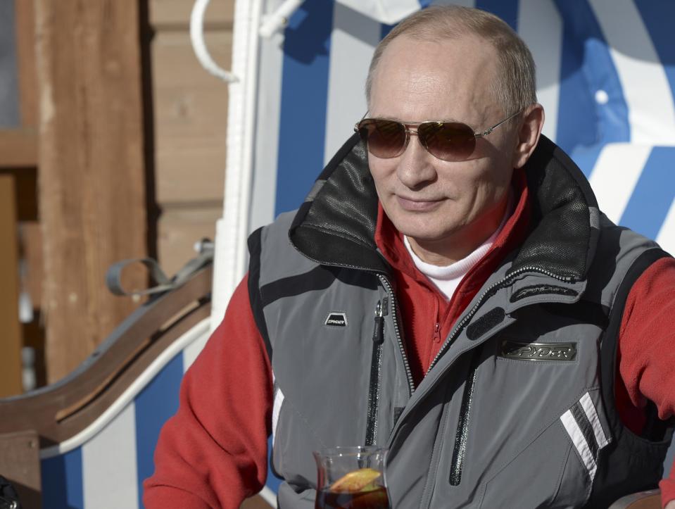 Russian President Vladimir Putin looks on during his visit to the "Laura" cross country ski and biathlon centre in the resort of Krasnaya Polyana near Sochi January 3, 2014. REUTERS/Alexei Nikolskiy/RIA Novosti/Kremlin (RUSSIA - Tags: POLITICS SPORT OLYMPICS) ATTENTION EDITORS - THIS IMAGE HAS BEEN SUPPLIED BY A THIRD PARTY. IT IS DISTRIBUTED, EXACTLY AS RECEIVED BY REUTERS, AS A SERVICE TO CLIENTS