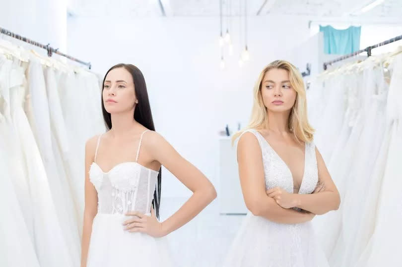 A woman is annoyed that her sister and bride-to-be will be the first to be walked down the aisle by their father (stock image)