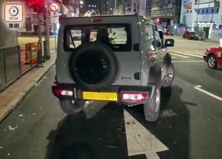 被撞四驅車。(沈厚錚攝)