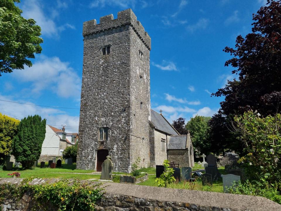 A large church in Llanmaes