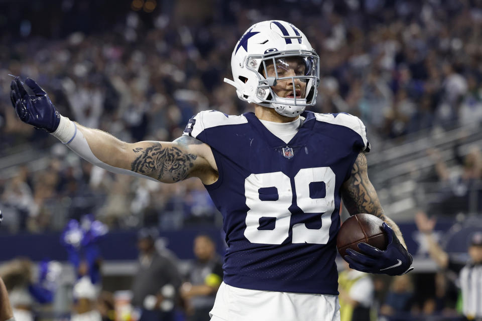 Peyton Hendershot #89 of the Dallas Cowboys (Photo by Wesley Hitt/Getty Images)