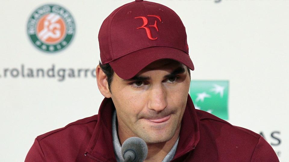 Federer is in a tussle with Nike over the iconic ‘RF’ logo. Pic: Getty