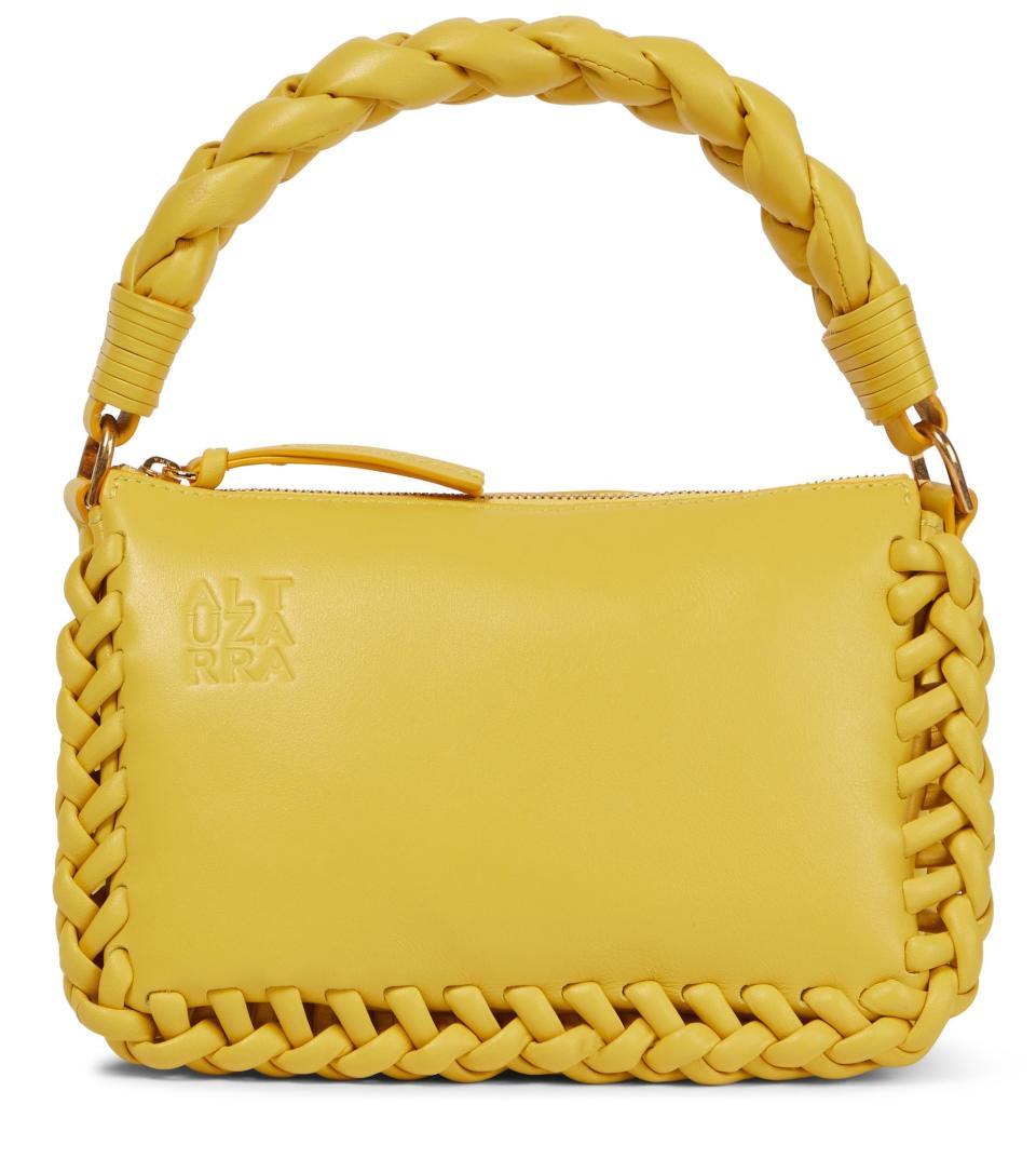 Braided Small Leather Shoulder Bag