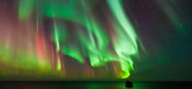 Northern lights in the sky.