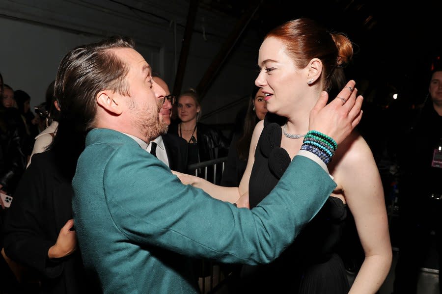 Exes Emma Stone and Kieran Culkin Embrace While Celebrating 2024 Critics Choice Awards Wins 2