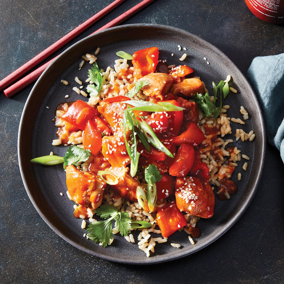 Slow-Cooker Sweet & Spicy Glazed Chicken