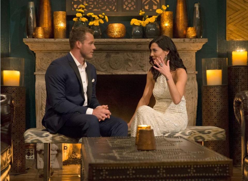 Colton Underwood and Becca Kufrin on <em>The Bachelorette</em>