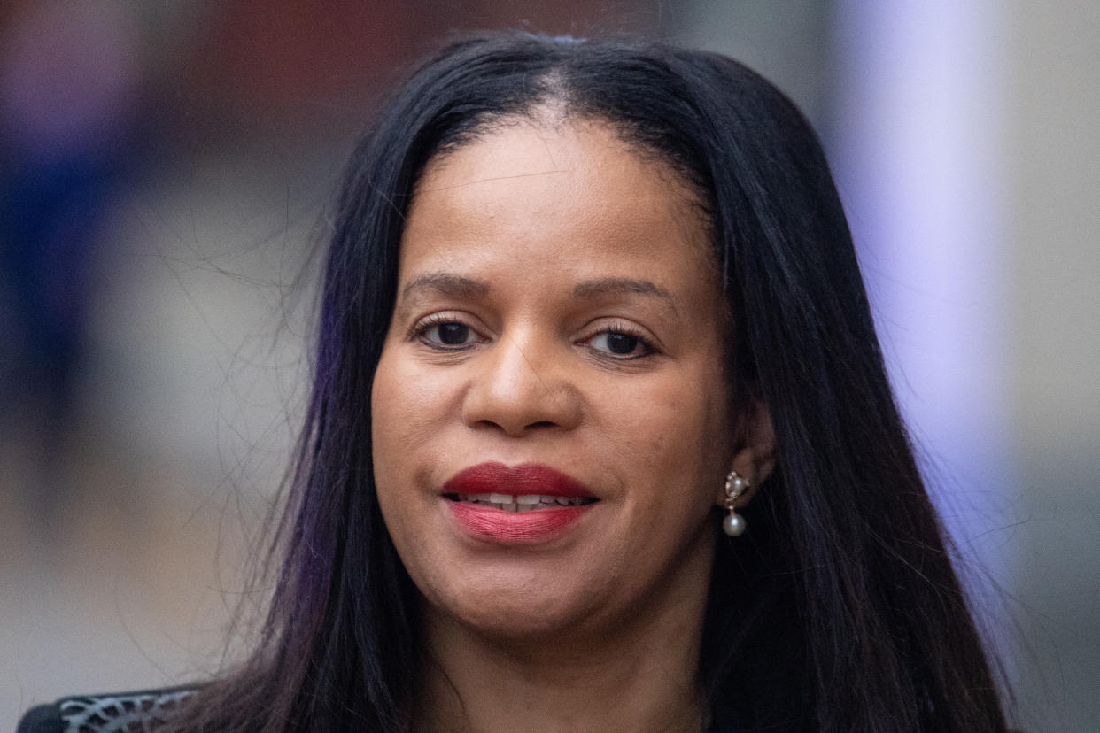 Leicester East MP Claudia Webbe leaving Westminster Magistrates Court, London, after appearing charged with one count of harassment of a female between September 1, 2018 and April 26, 2020. (Photo by Dominic Lipinski/PA Images via Getty Images)