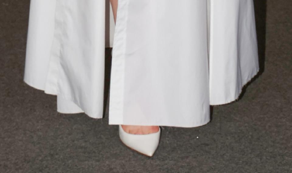 Close up of Anne Hathaway's heels