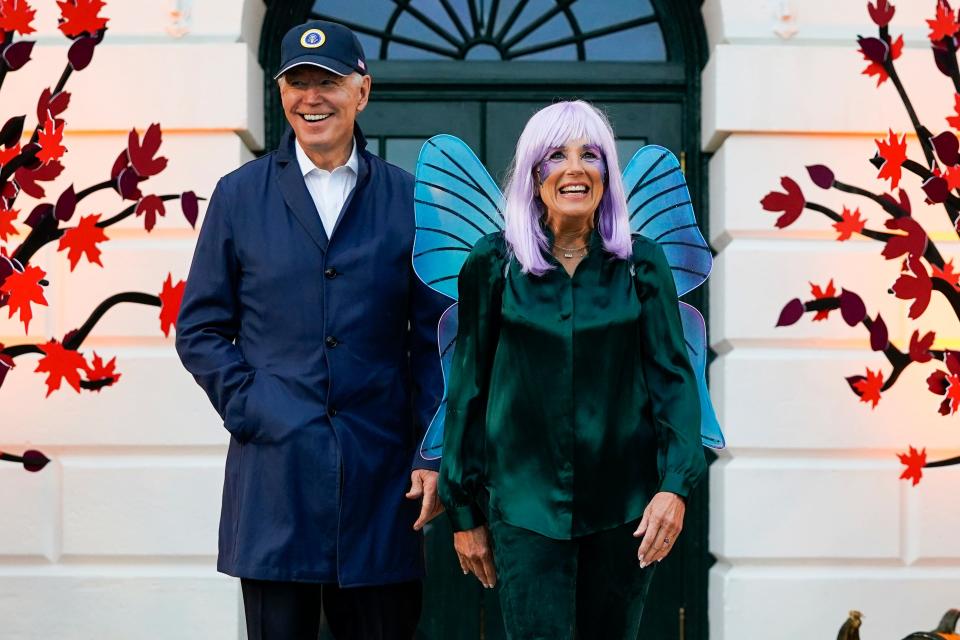 Joe Biden and Jill Biden dressed up for Halloween