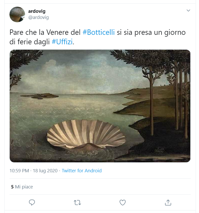 Intanto sui social gli utenti hanno dato libero sfogo alla fantasia, immaginandosi Venere in fuga dopo l'arrivo dell'influencer, e Botticelli che cambia la sua immagine profilo. I più nostalgici si sono ricordati del tour del leader di Italia Viva che non ha avuto lo stesso successo della Ferragni e altri invitano la cremonese a presentarsi davanti alla sede del Pd, sperando possa aumentare i consensi dei democratici.