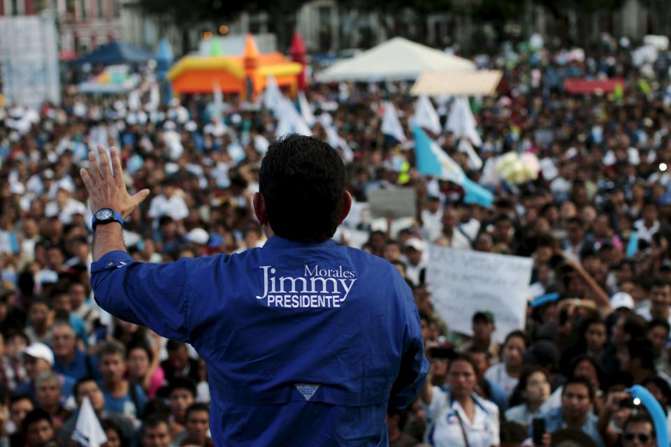 Former TV comedian, Jimmy Morales, wins Guatemala's presidential election