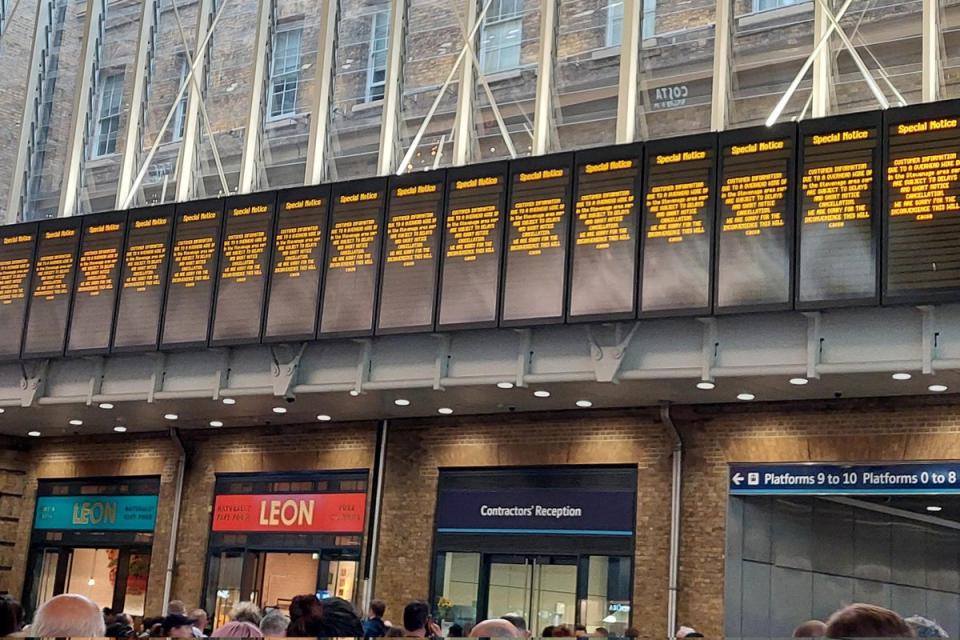 London rail services are being disrupted by damage to overhead electric wires for the third consecutive day (Jay Holmes/PA) (PA Media)