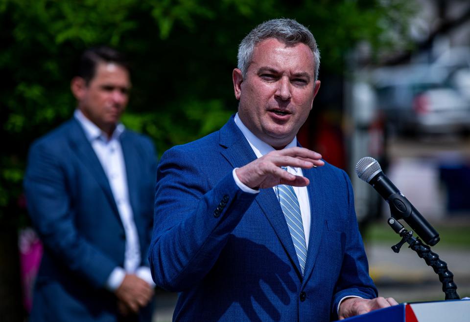 Agriculture Commissioner Ryan Quarles spoke to the media during a press conference to announce the continuation of the JCPS summer meals program for kids. June 6, 2022